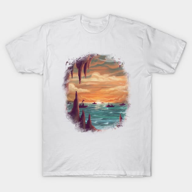 Sunset T-Shirt by KucingKecil